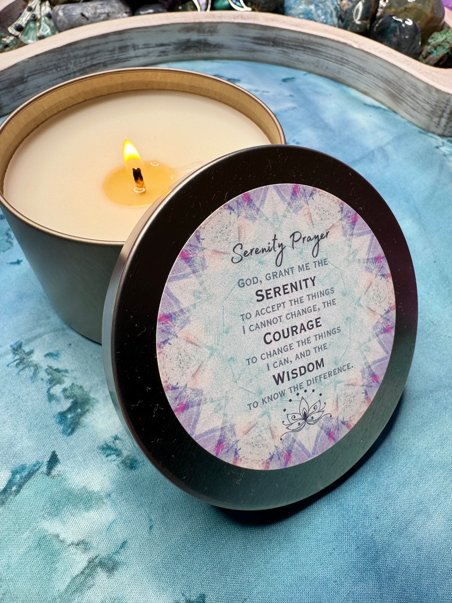 Serenity Prayer Candle for Mindfulness Meditation Create Inner Peace