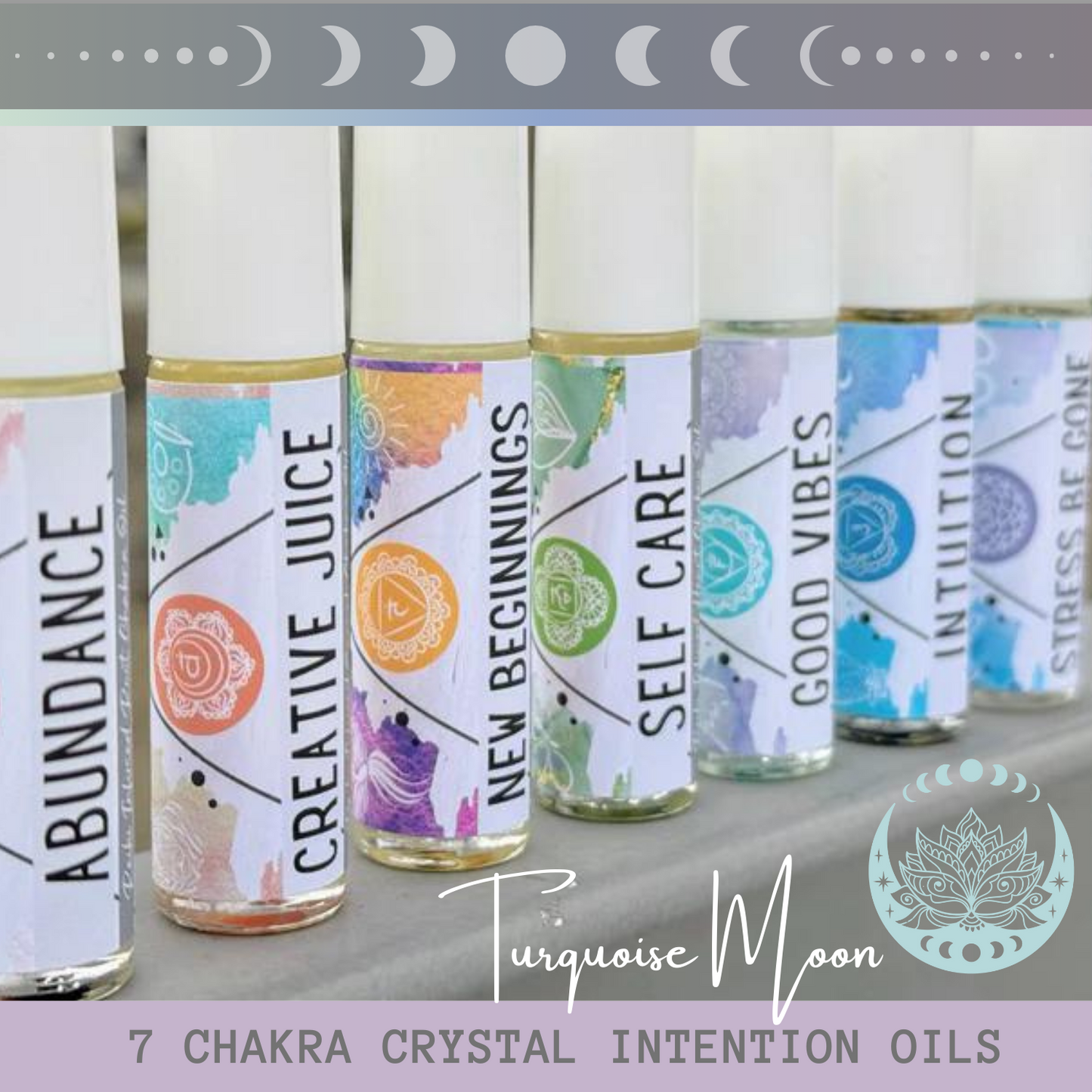 7 Crystal Intention Chakra Perfumes Set π Aromatherapy π Crystals π Powerful Intentions π Meaningful Symbolism