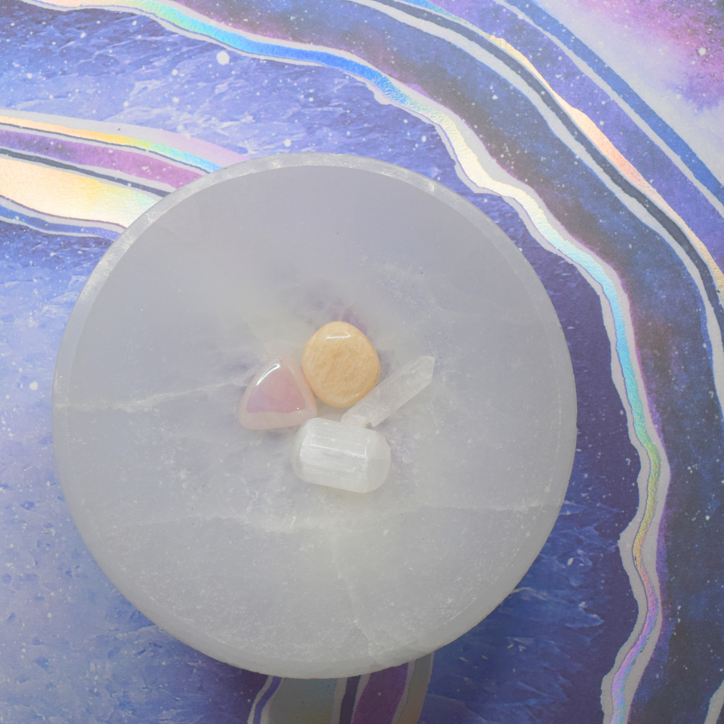 Beacon of Light Crystals Set * Lightworker Tools for Light & Love * Crystal Quartz Point * Rose Aura Quartz * Moonstone * Selenite