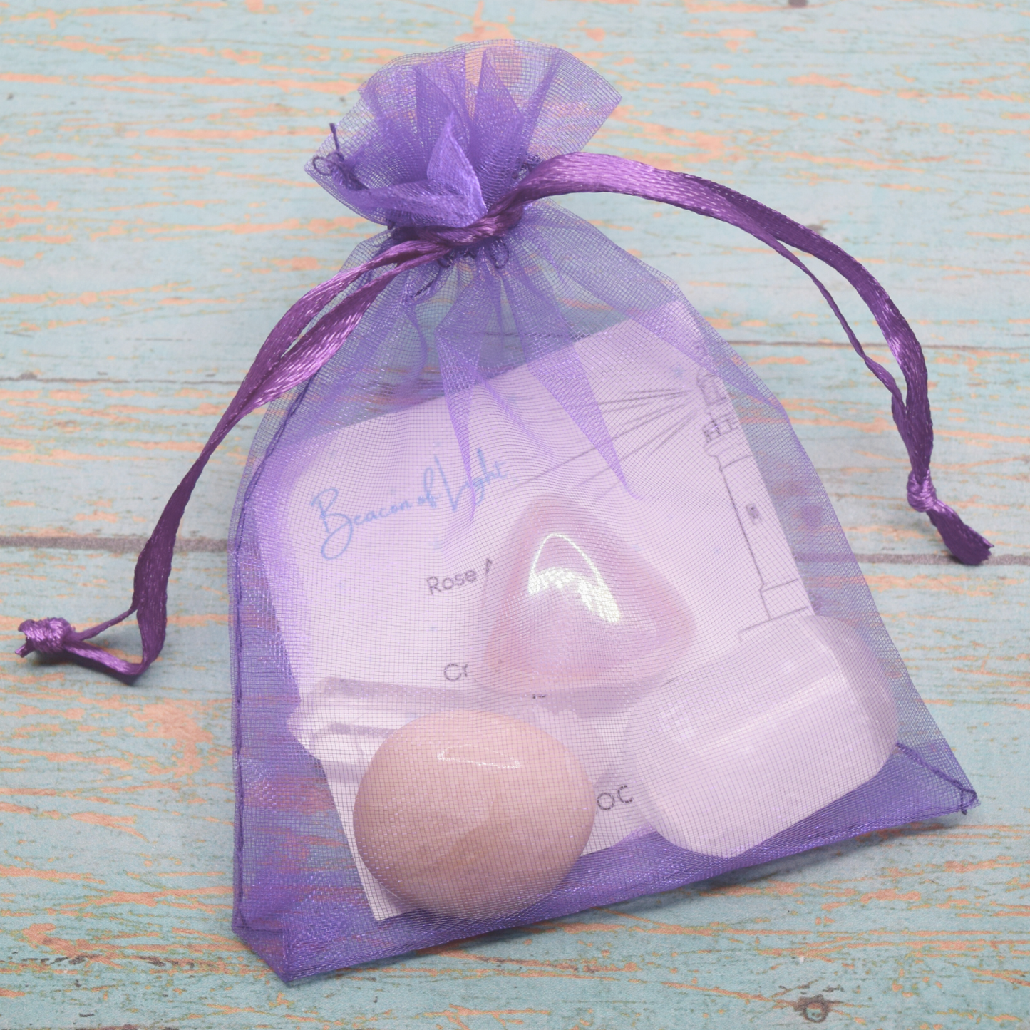 Beacon of Light Crystals Set * Lightworker Tools for Light & Love * Crystal Quartz Point * Rose Aura Quartz * Moonstone * Selenite