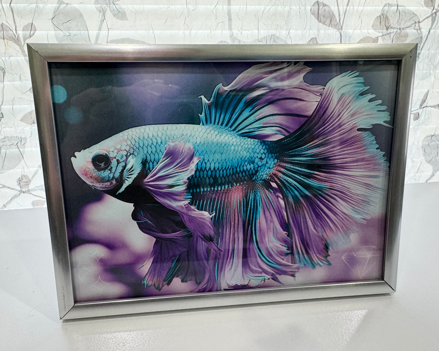 Its Showtime! Purple Pisces Fish - 5" x 7" Framed Animal Art Print
