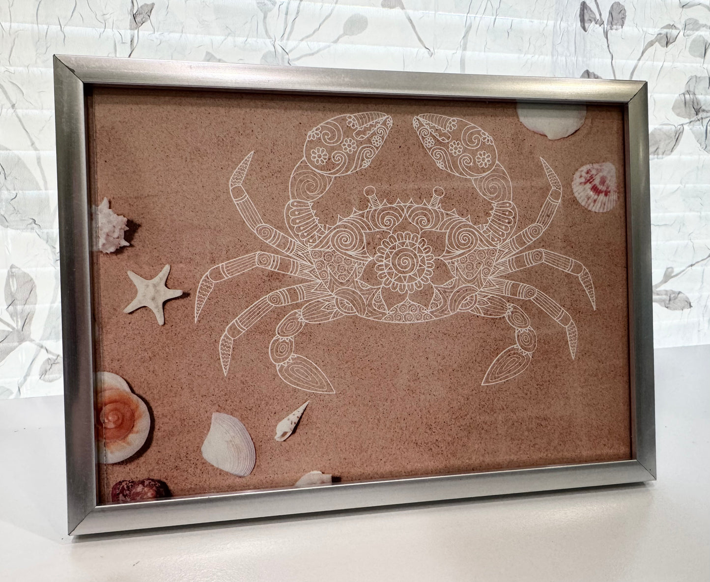 Happy Crab - 5" x 7" Framed Zodiac Sign Spirit Animal Art Print