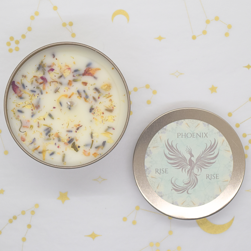 Rise Phoenix Rise! Inspirational Candle of Resilience and New Beginnings - Phoenix Rising From the Ashes