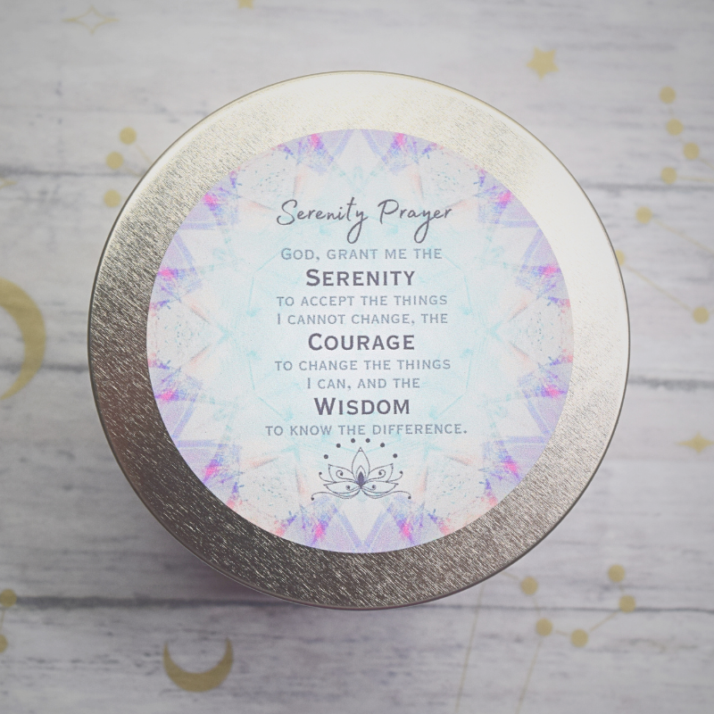 Serenity Prayer Candle for Mindfulness Meditation Create Inner Peace