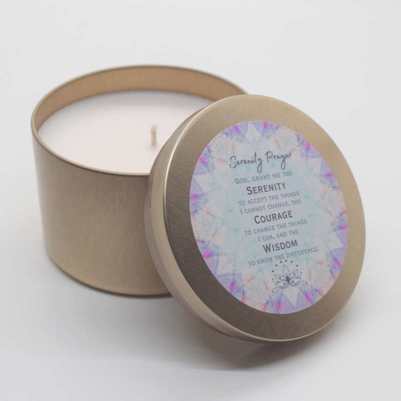 Serenity Prayer Candle for Mindfulness Meditation Create Inner Peace