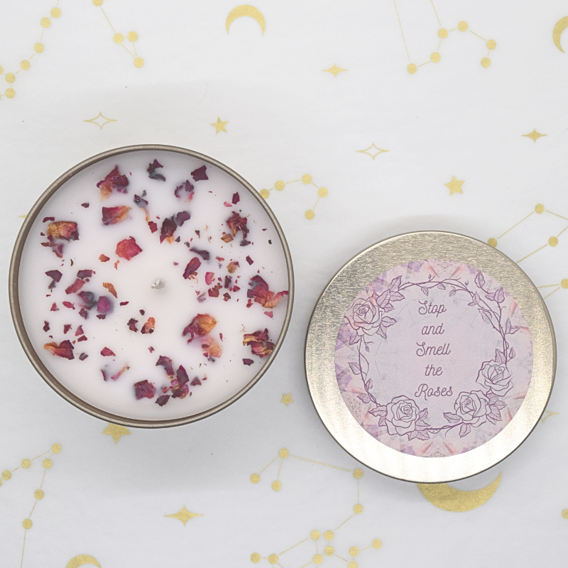 Stop and Smell the Roses Mindfulness Meditation Candle