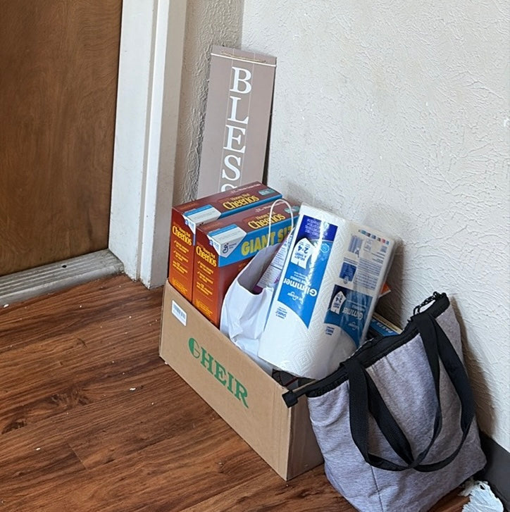 Turquoise Moon delivers emergency food supply to a fellow 419 Girl