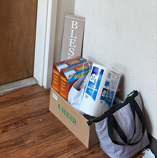 Turquoise Moon delivers emergency food supply to a fellow 419 Girl