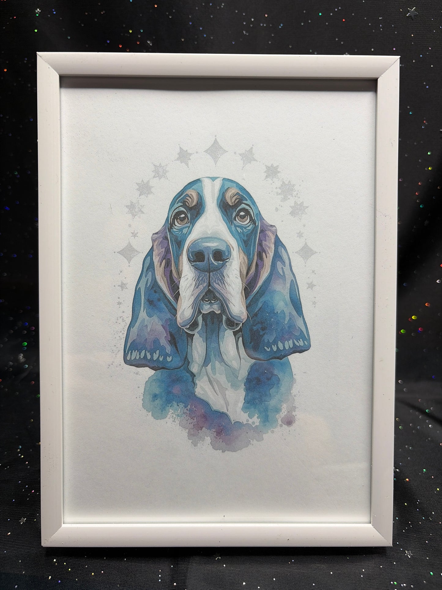 DeskMates Framed Art Print 💠 D03 Basset Hound Dog