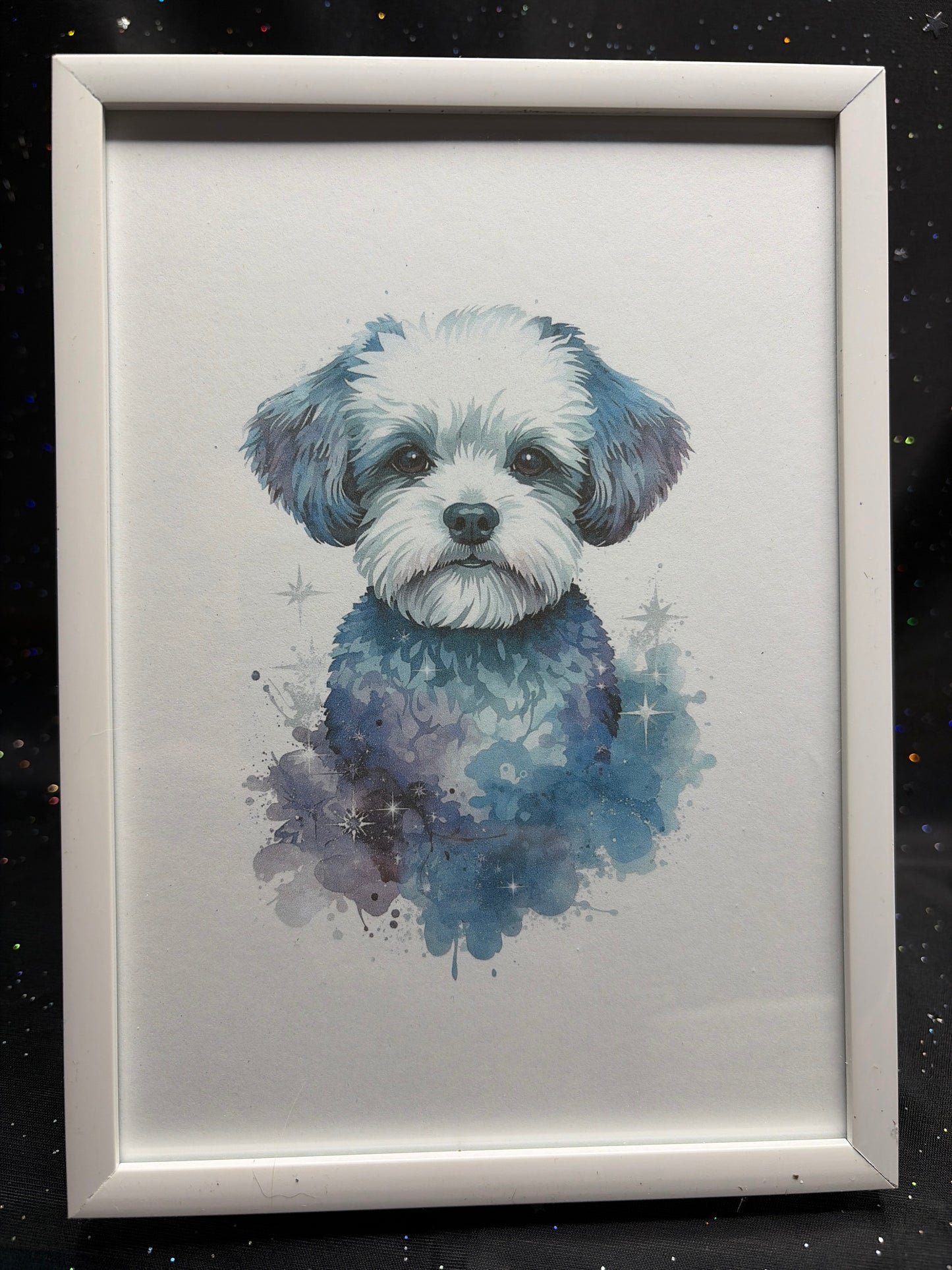 DeskMates Framed Art Print 💠 D06 Bichon Frise Dog