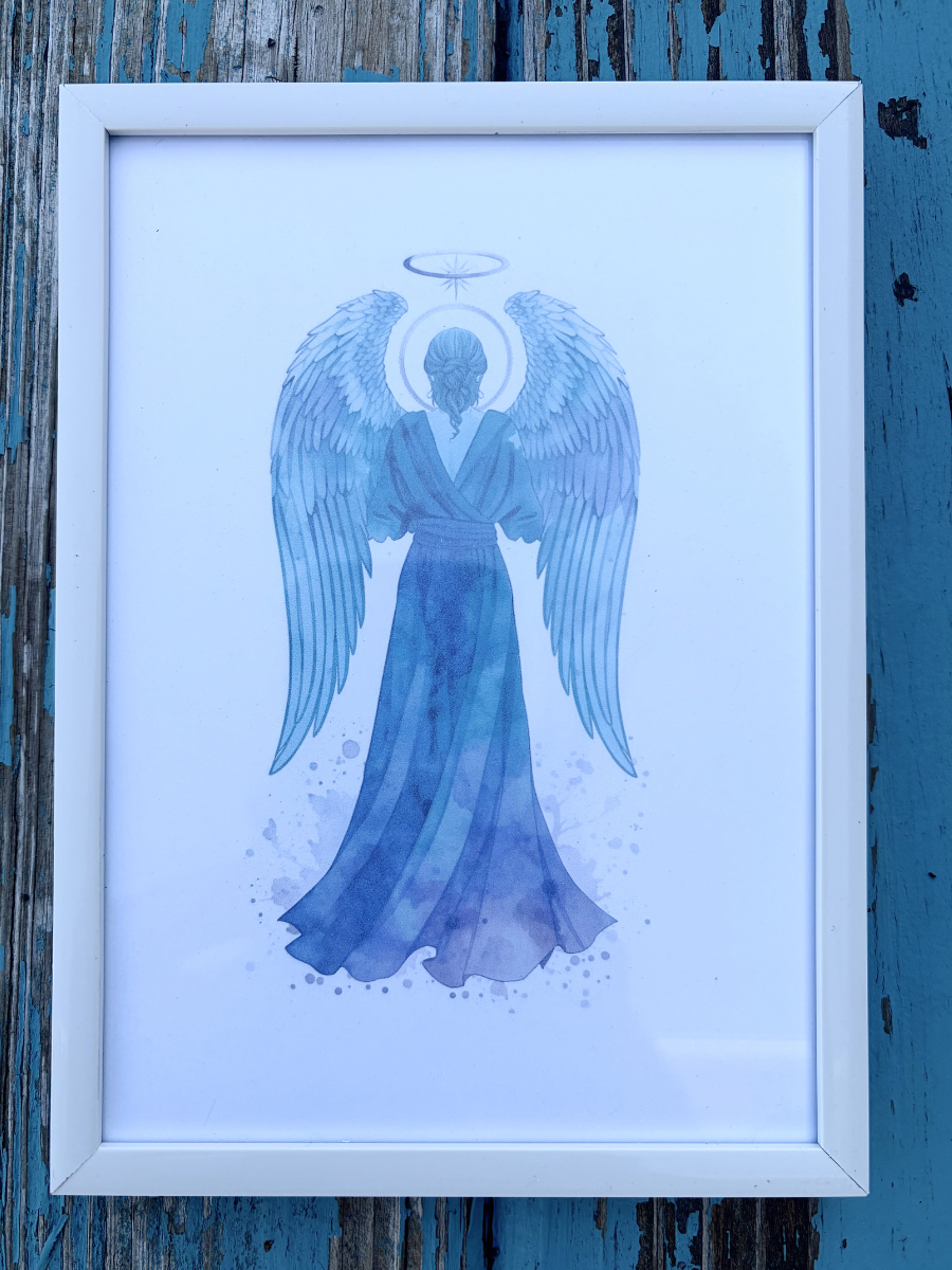 DeskMates Framed Art Print 💠 AN04 Archangel Raphael