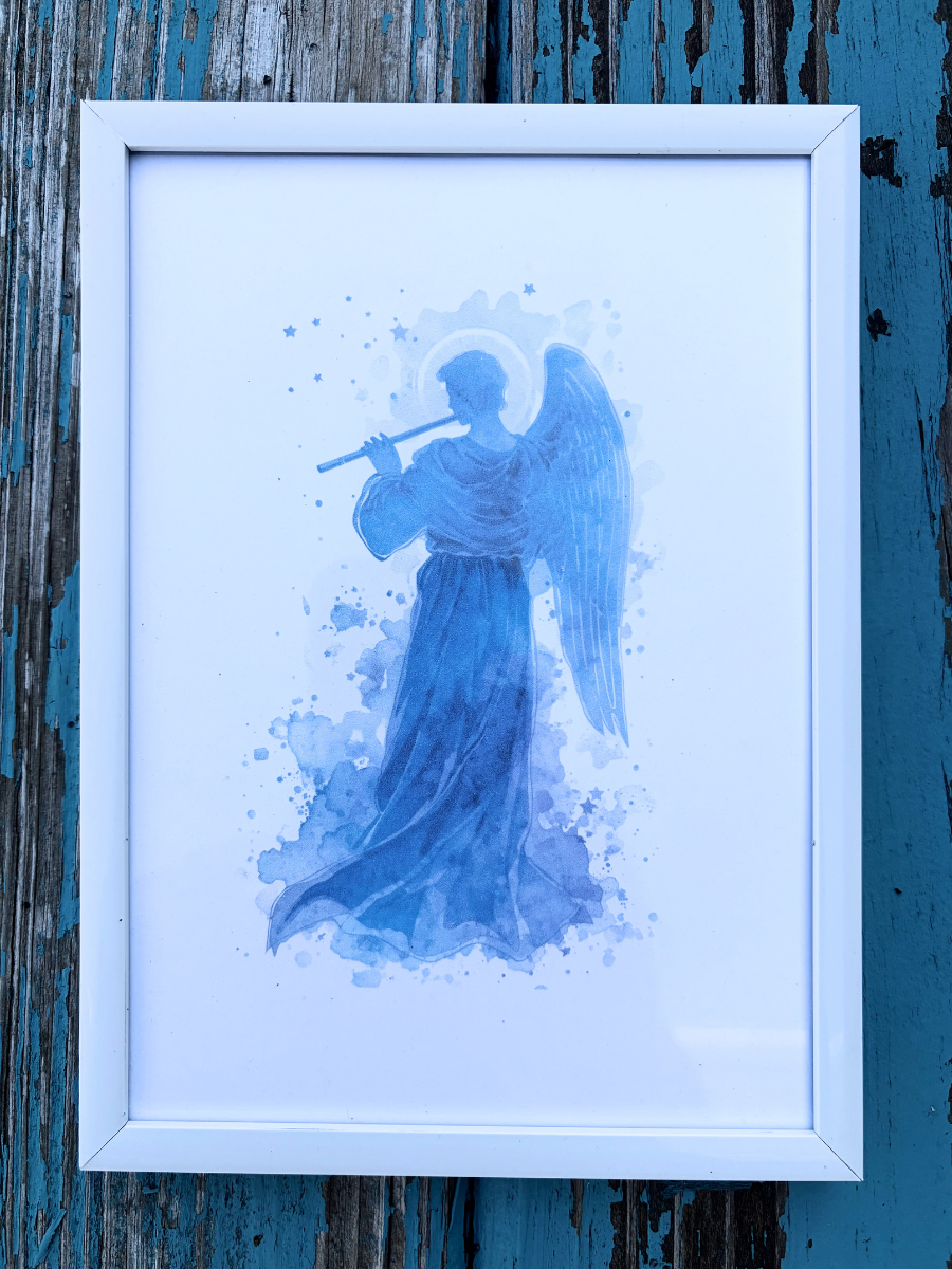 DeskMates Framed Art Print 💠 AN01 Archangel Gabriel