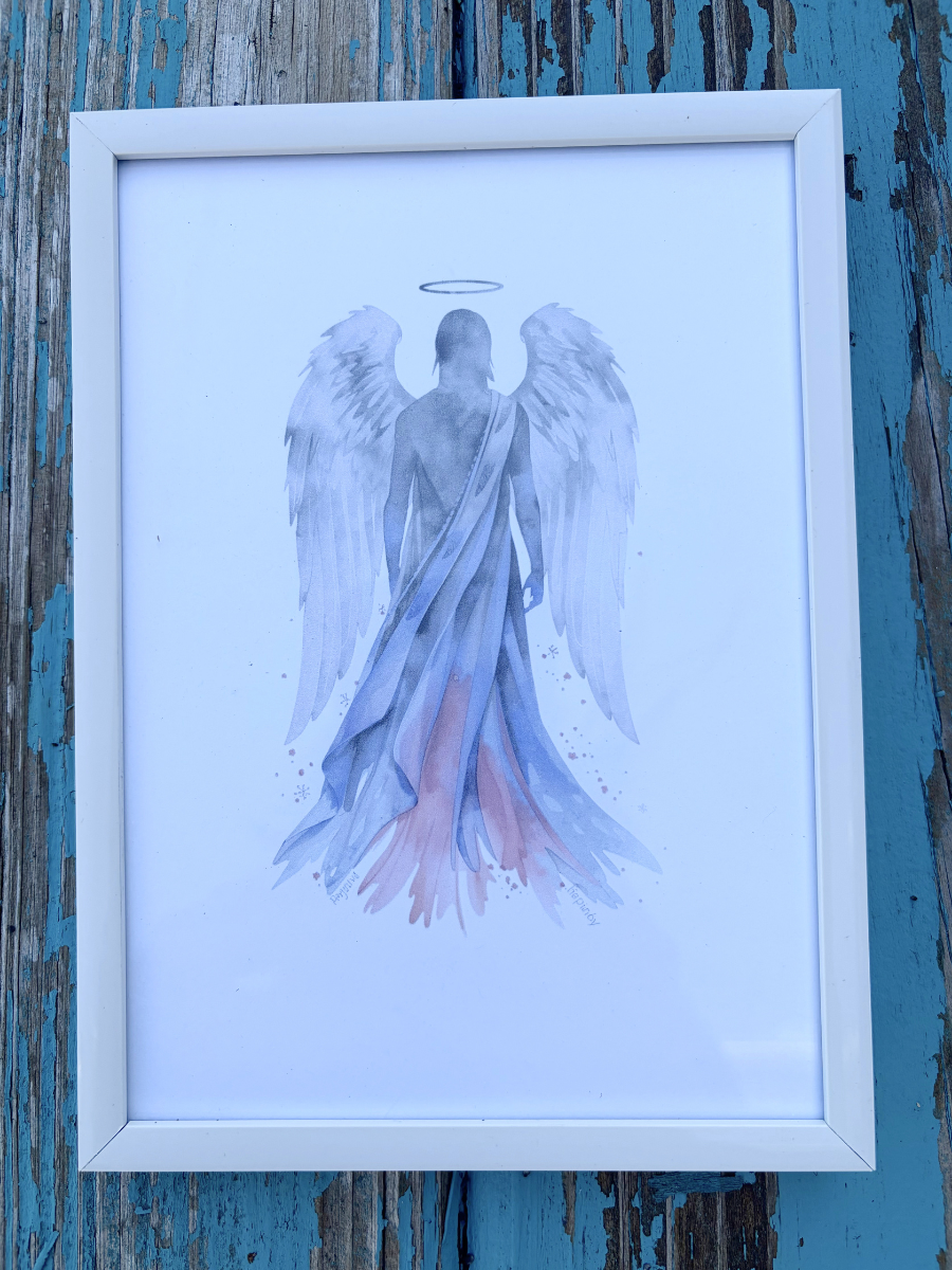 DeskMates Framed Art Print 💠 AN05 Archangel Uriel
