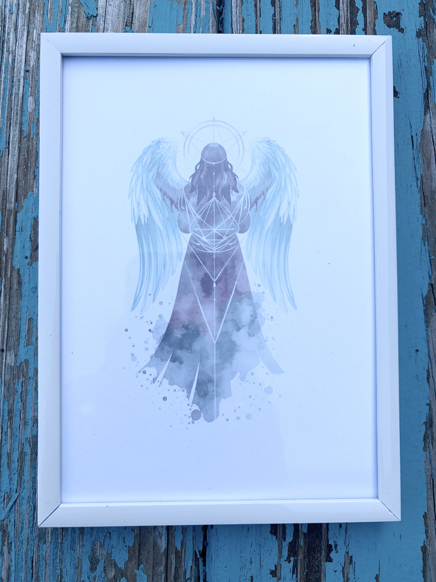 DeskMates Framed Art Print 💠 AN02 Archangel Metatron