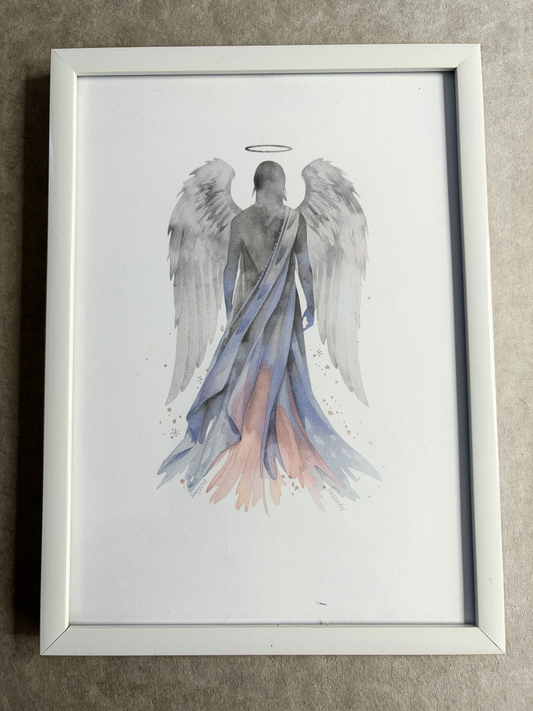 DeskMates Framed Art Print 💠 AN05 Archangel Uriel