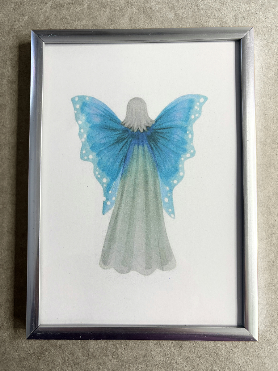 DeskMates Framed Art Print 💠 AN07 Butterfly Angel