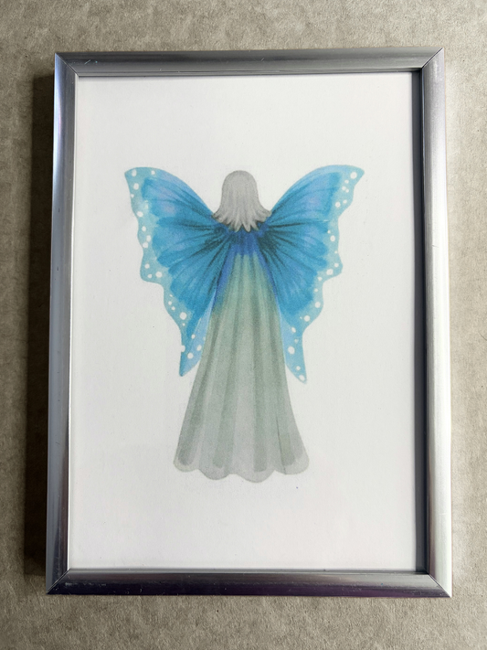 DeskMates Framed Art Print 💠 AN07 Butterfly Angel