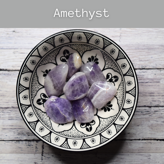 Amethyst ~ clarity, intuition & self-mastery ~ tumble stone