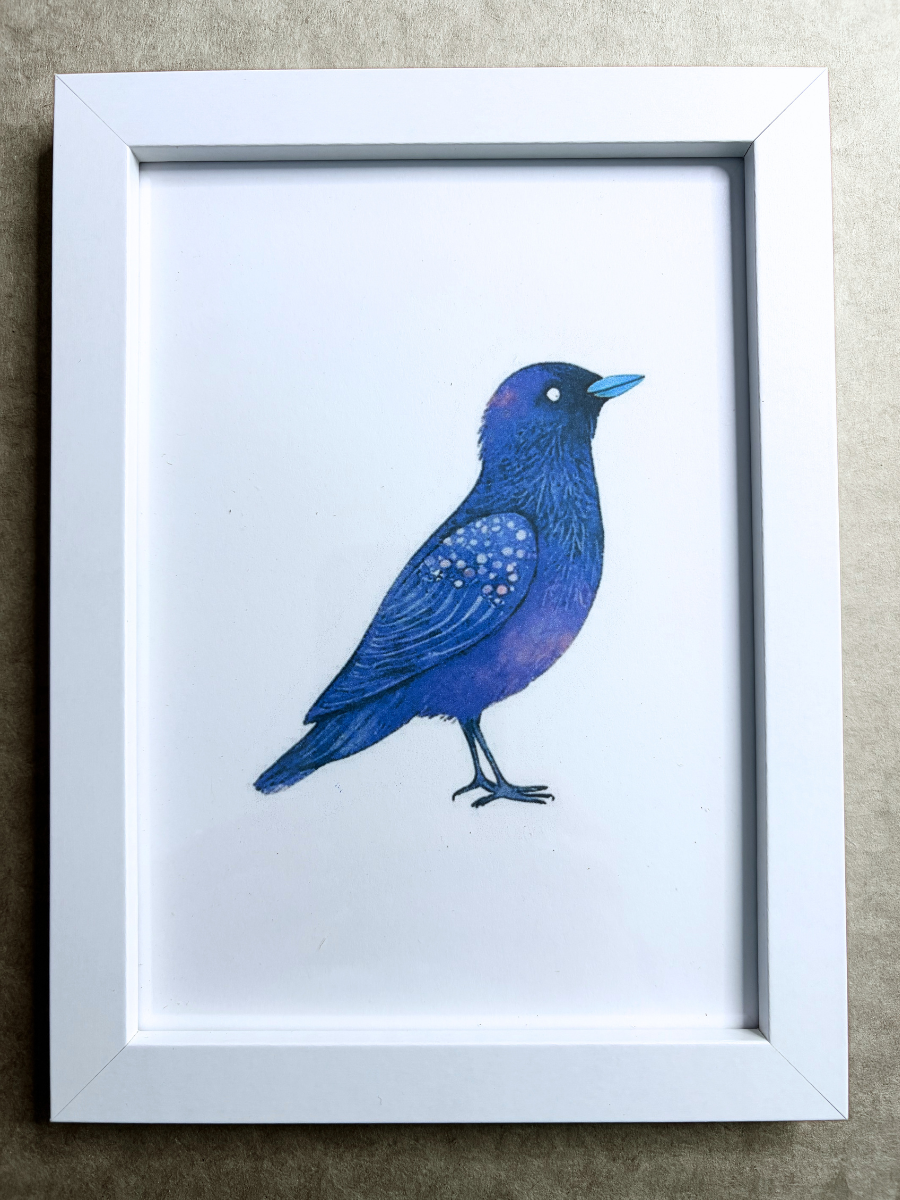 DeskMates Framed Art Print 💠 BD11 Raven Bird