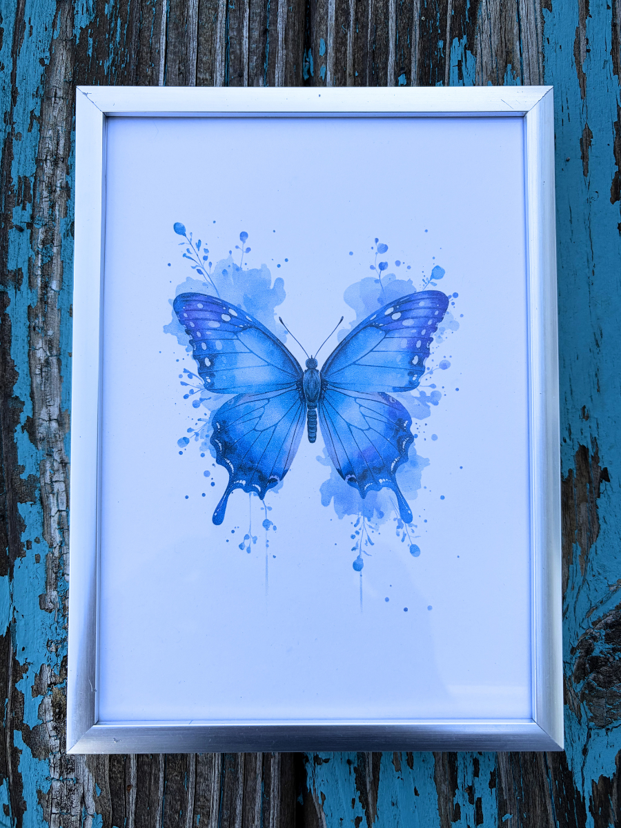 DeskMates Framed Art Print 💠 BT01 Butterfly 1