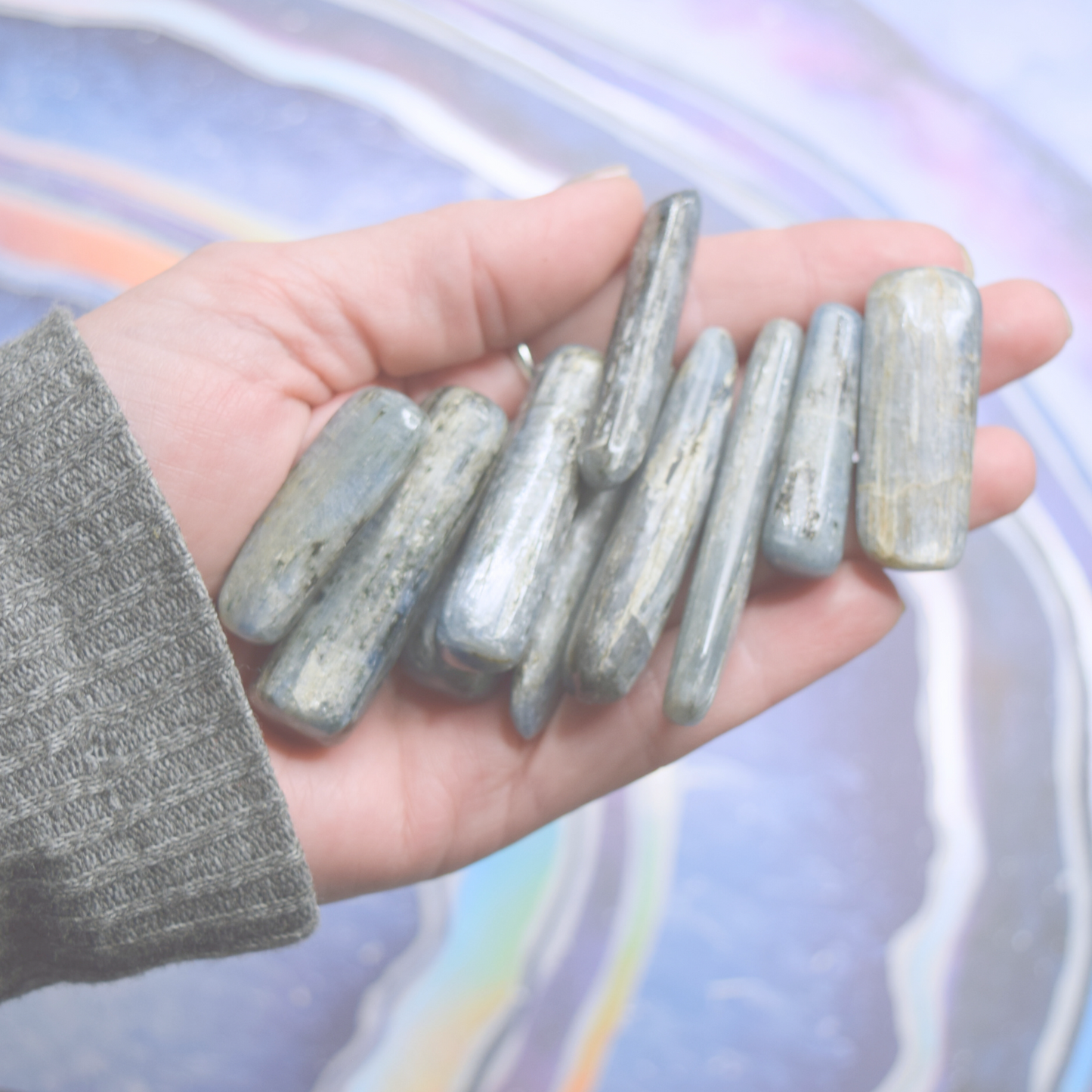 Blue Kyanite polished gemstone