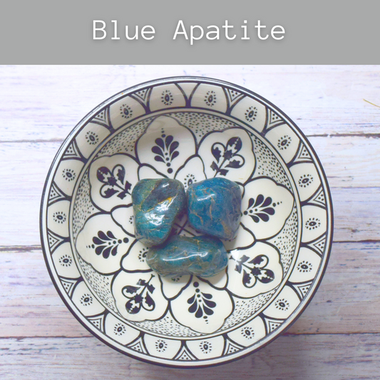 Blue Apatite tumble stone