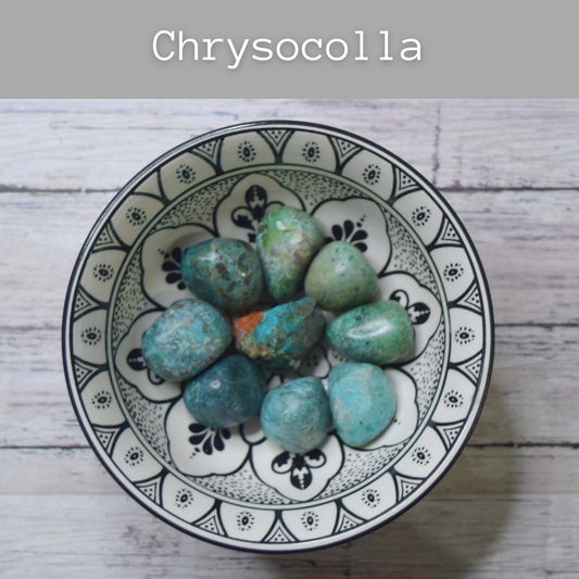 Chrysocolla tumble stone