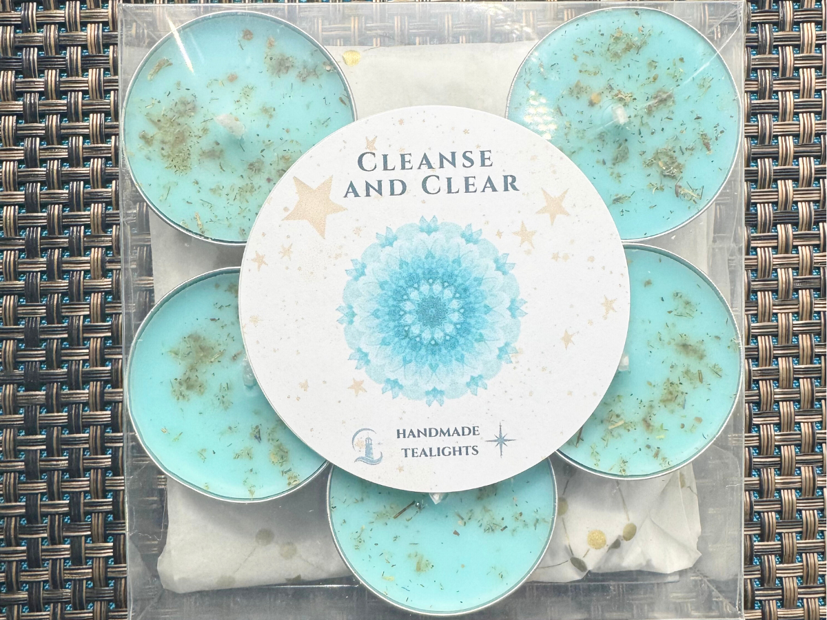 Cleanse & Clear Lavender Sage Smudge Tealight Candles