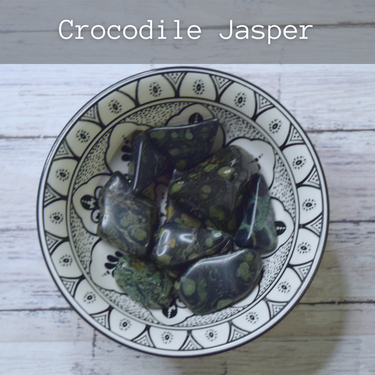 Crocodile Jasper tumble stone