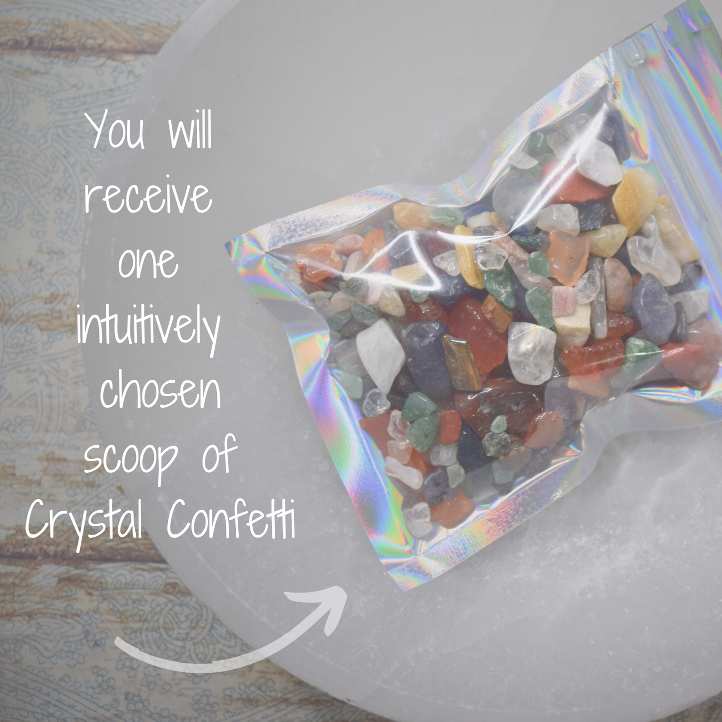 Crystal Confetti Scoop * 33 Tiny Crystals Mix * Crystal Chip Stones