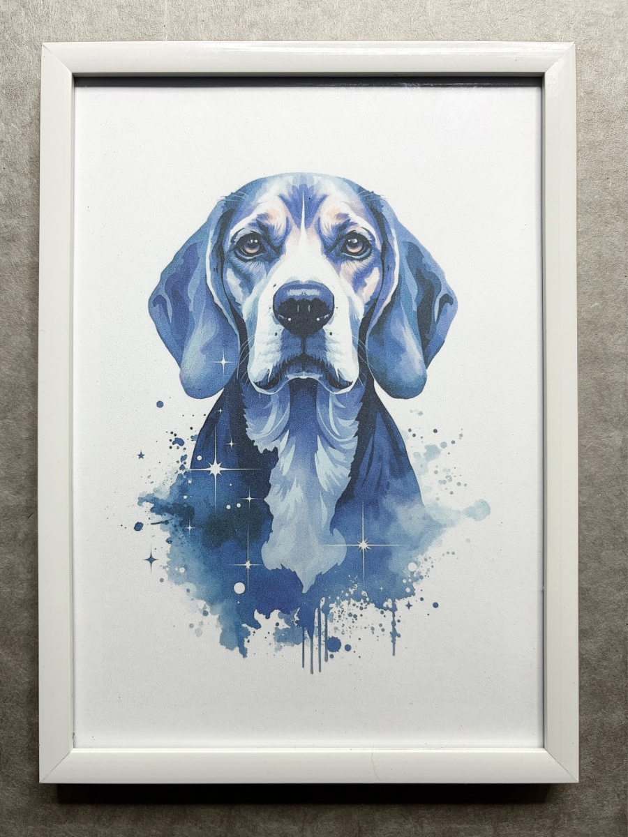 DeskMates Framed Art Print 💠 D04 Beagle Dog