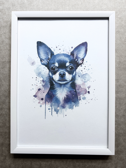 DeskMates Framed Art Print 💠 D13 Chihuahua Dog