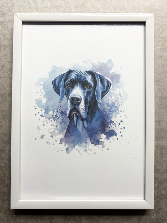 DeskMates Framed Art Print 💠 D22 Great Dane Dog