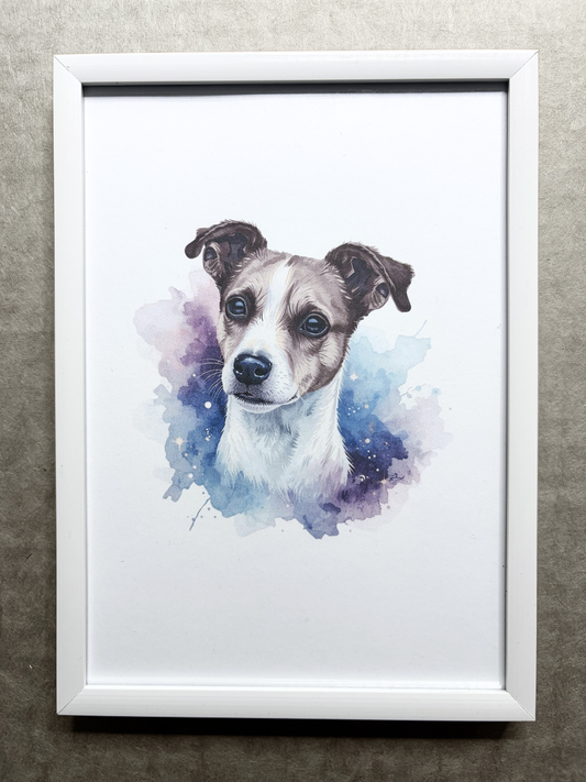 DeskMates Framed Art Print 💠 D23 Jack Russell Terrier Dog