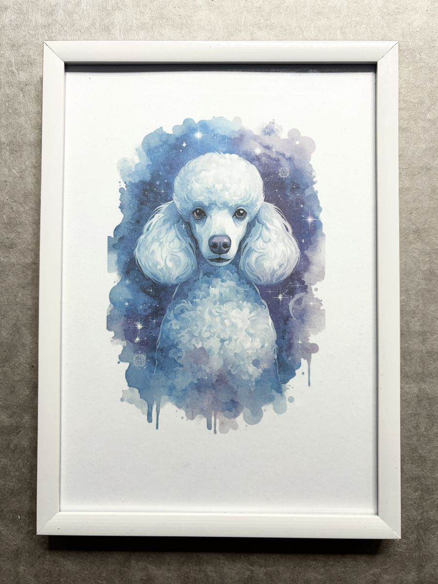 DeskMates Framed Art Print 💠 D28 Poodle Dog