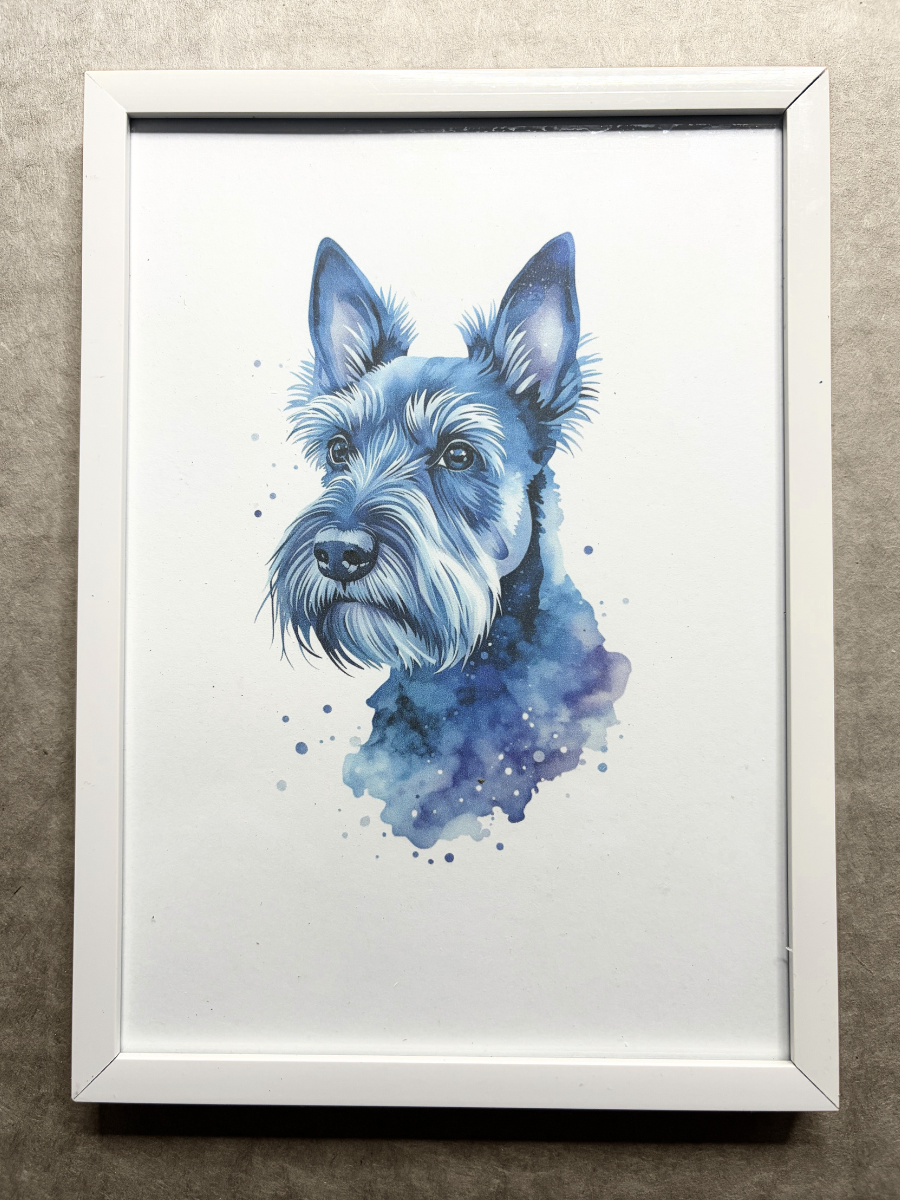 DeskMates Framed Art Print 💠 D32 Scottish Terrier Dog