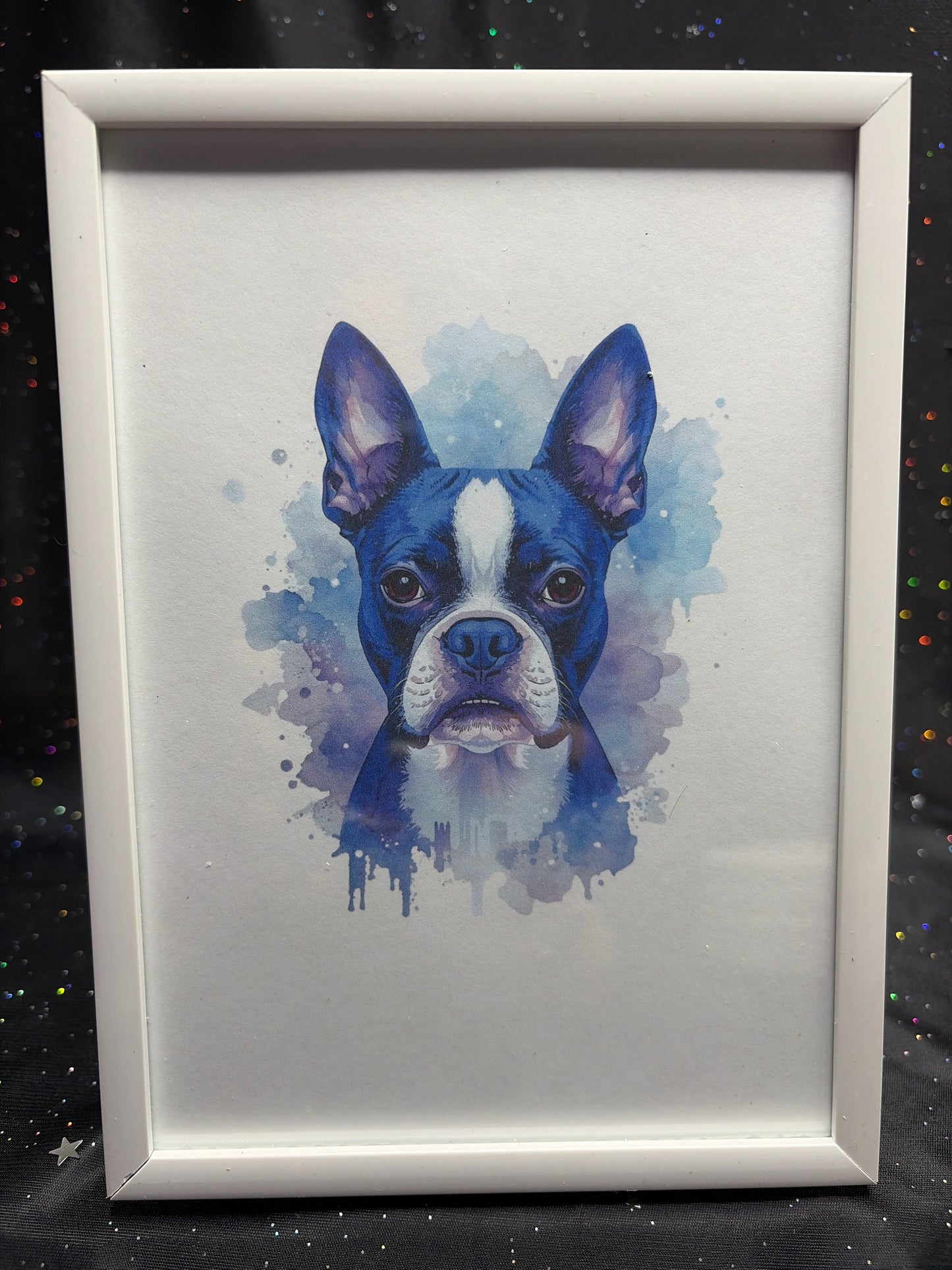 DeskMates Framed Art Print 💠 D10 Boston Terrier Dog