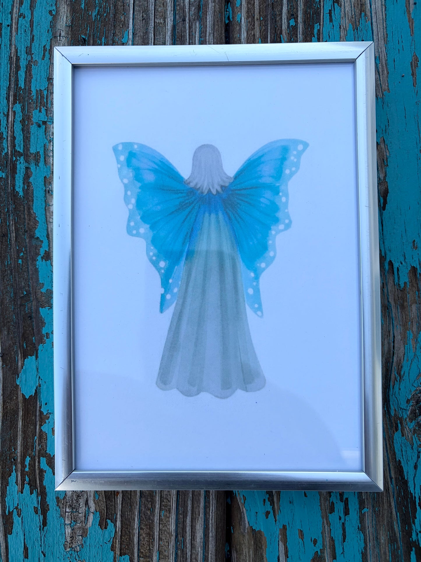 DeskMates Framed Art Print 💠 AN07 Butterfly Angel