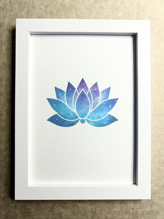 DeskMates Framed Art Print 💠 F09 Blue Lotus