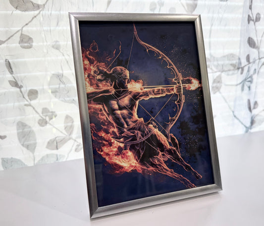 The Sagittarian  - 5" x 7" Framed Zodiac Sign Art Print