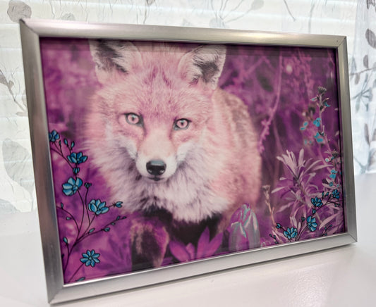 Purple Fox  - 5" x 7" Framed Spirit Animal Art Print