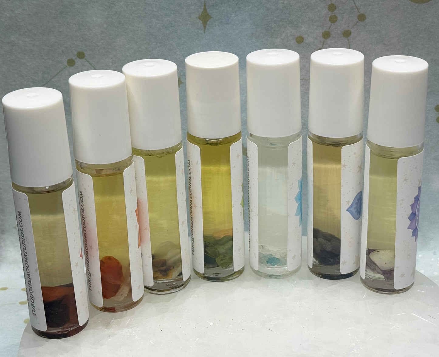 7 Crystal Chakra Perfumes Set