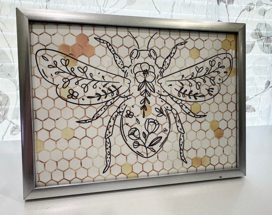 Honey Bee - 5" x 7" Framed Spirit Animal Art Print