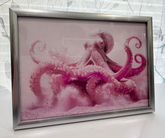 Pink Octopus  - 5" x 7" Framed Spirit Animal Art Print