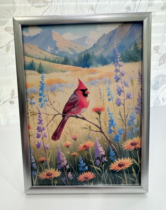 Mountain Prairie Cardinal ~ So Much to Be Thankful For ~ DeskMates Framed Animal Art Print