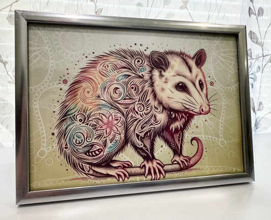 Opossum - 5" x 7" Framed Spirit Animal Art Print
