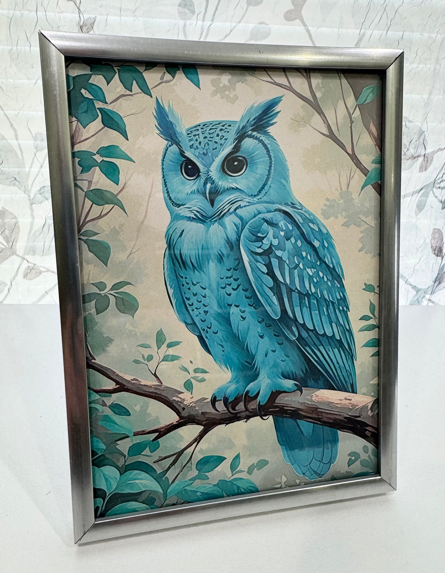 Blue Owl  - DeskMates 5" x 7" Framed Spirit Animal Art Print