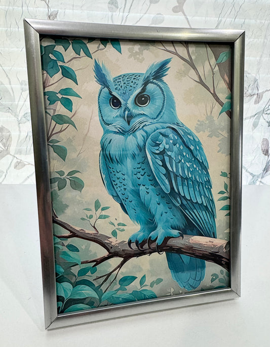 Blue Owl  - DeskMates 5" x 7" Framed Spirit Animal Art Print