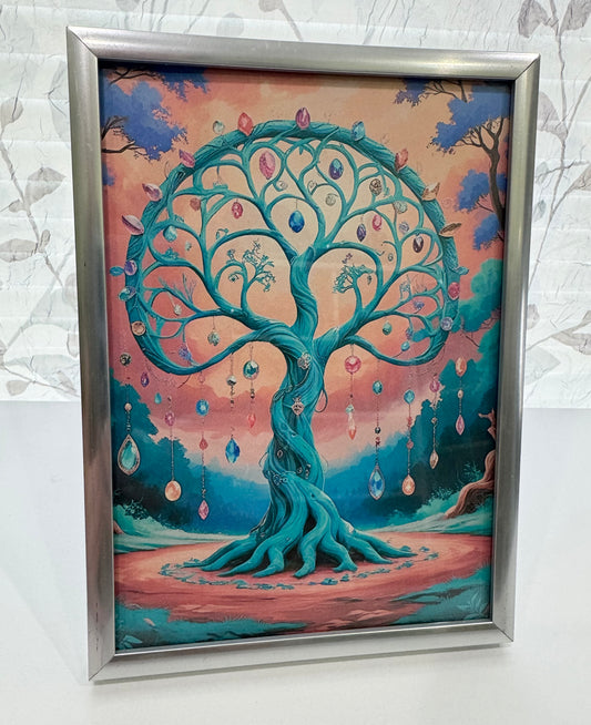 Crystal Goddess Tree of Life  - DeskMates 5" x 7" Framed Art Print