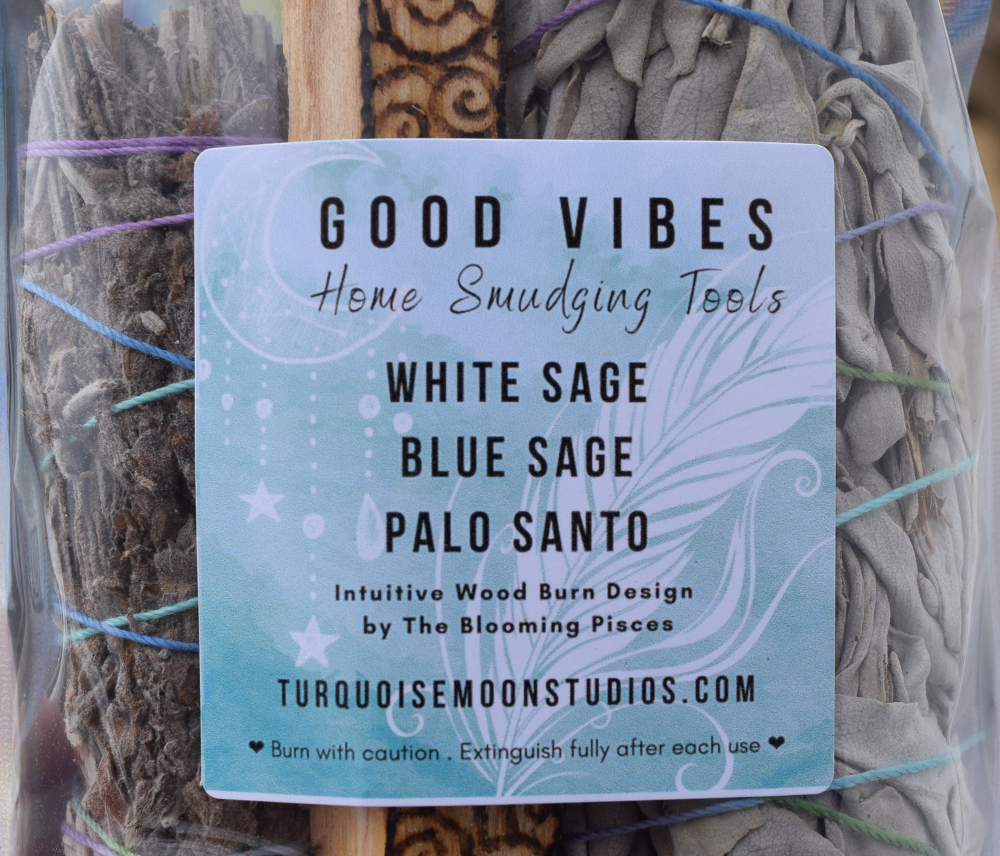 Good Vibes Smudge Tool Set * Blue Sage * Palo Santo * White Sage